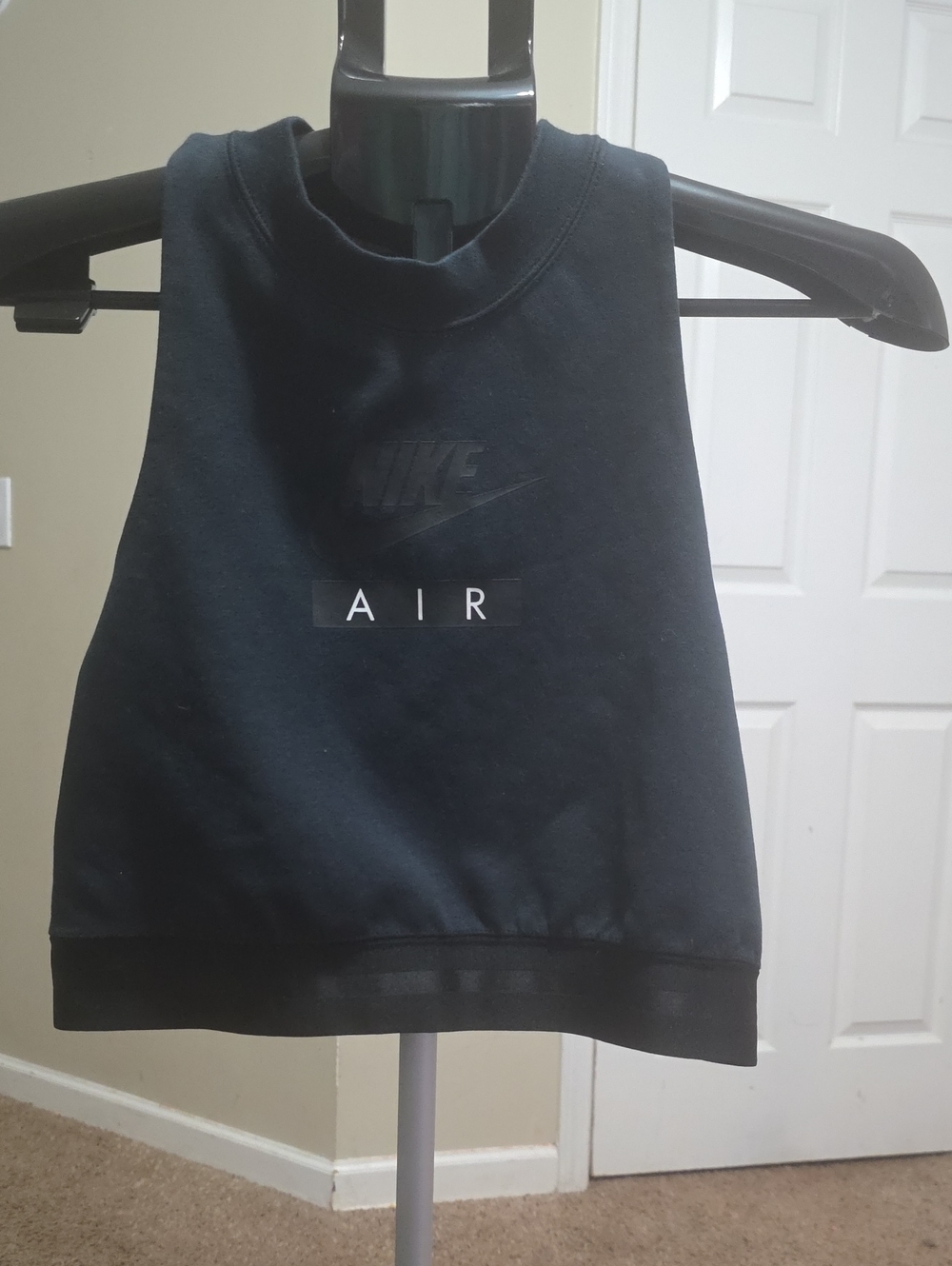 Nike Black AIR Logo Cropped Tank